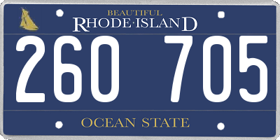 RI license plate 260705