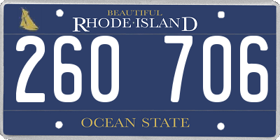 RI license plate 260706