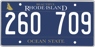 RI license plate 260709