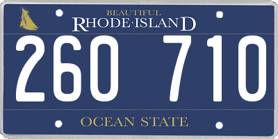 RI license plate 260710