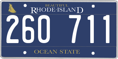 RI license plate 260711