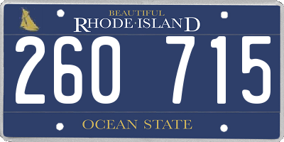 RI license plate 260715