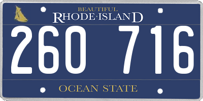 RI license plate 260716