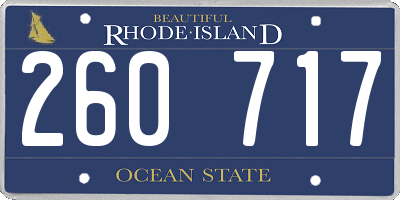 RI license plate 260717