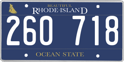 RI license plate 260718