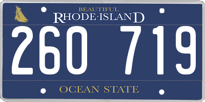 RI license plate 260719