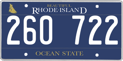RI license plate 260722