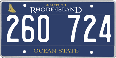RI license plate 260724