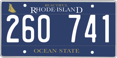 RI license plate 260741