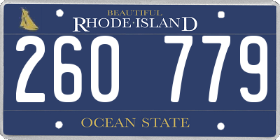 RI license plate 260779