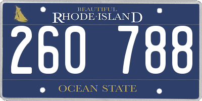 RI license plate 260788