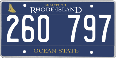 RI license plate 260797