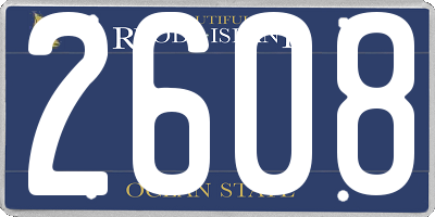 RI license plate 2608