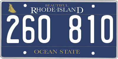 RI license plate 260810