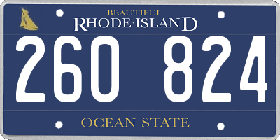 RI license plate 260824