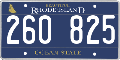 RI license plate 260825