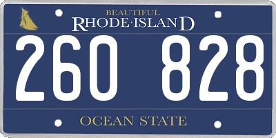 RI license plate 260828