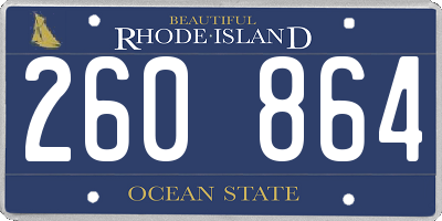 RI license plate 260864