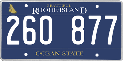 RI license plate 260877