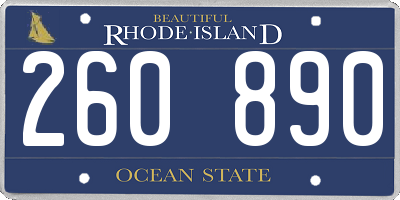 RI license plate 260890
