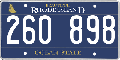 RI license plate 260898