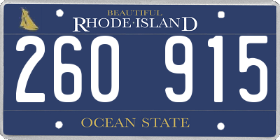 RI license plate 260915