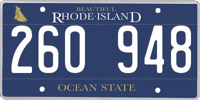 RI license plate 260948