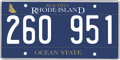RI license plate 260951
