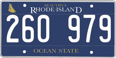 RI license plate 260979