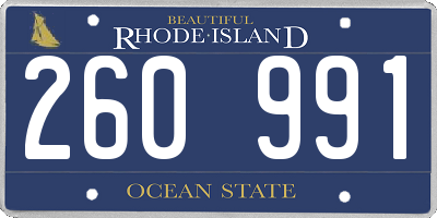 RI license plate 260991