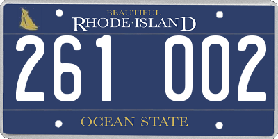 RI license plate 261002