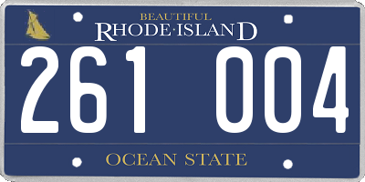 RI license plate 261004
