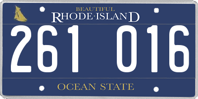 RI license plate 261016