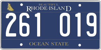 RI license plate 261019