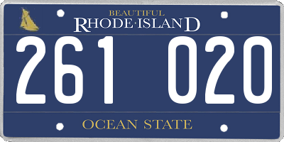 RI license plate 261020