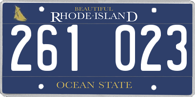 RI license plate 261023
