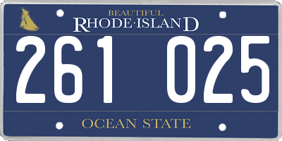 RI license plate 261025