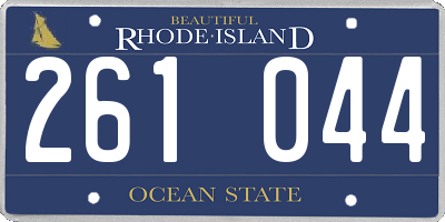 RI license plate 261044