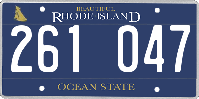 RI license plate 261047