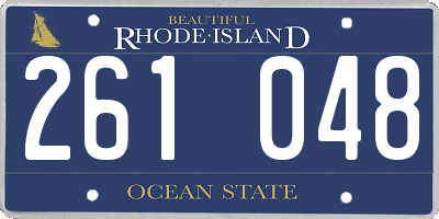 RI license plate 261048
