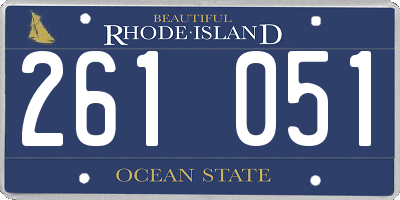 RI license plate 261051