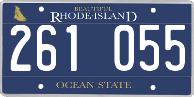 RI license plate 261055