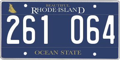 RI license plate 261064