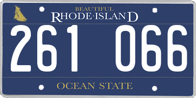 RI license plate 261066