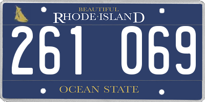 RI license plate 261069