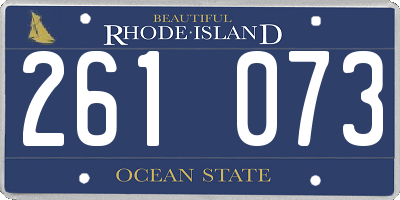 RI license plate 261073
