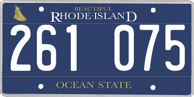 RI license plate 261075
