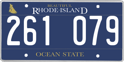RI license plate 261079