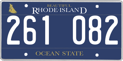 RI license plate 261082