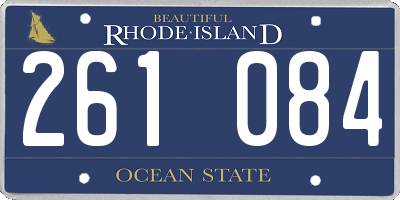 RI license plate 261084